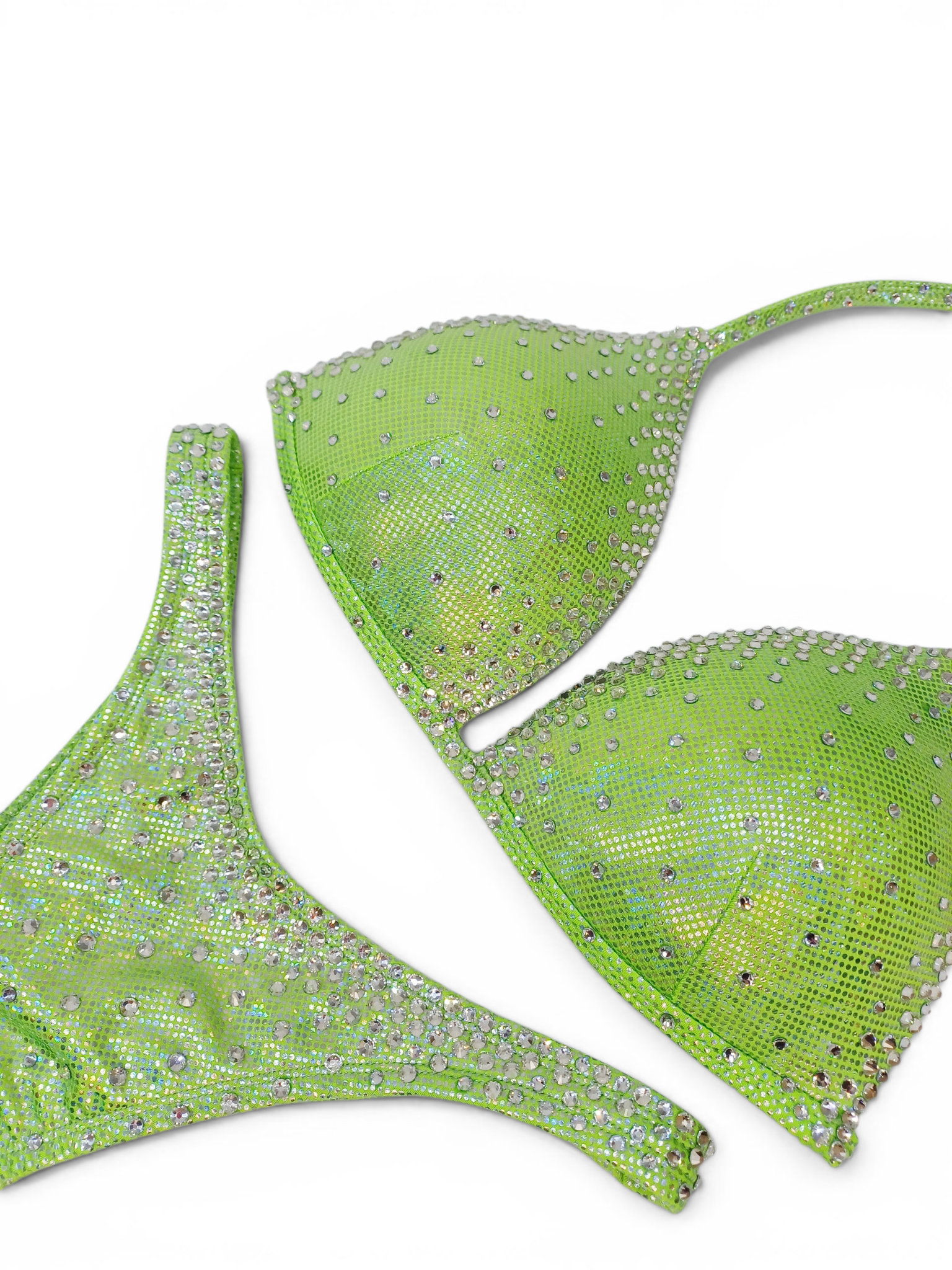Lime Green Dazzling Bling Bikini - Image 2